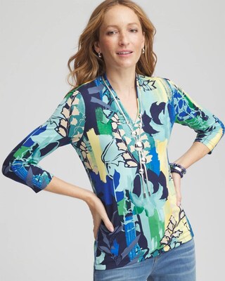 Touch of Cool™ Solid V-Neck Top