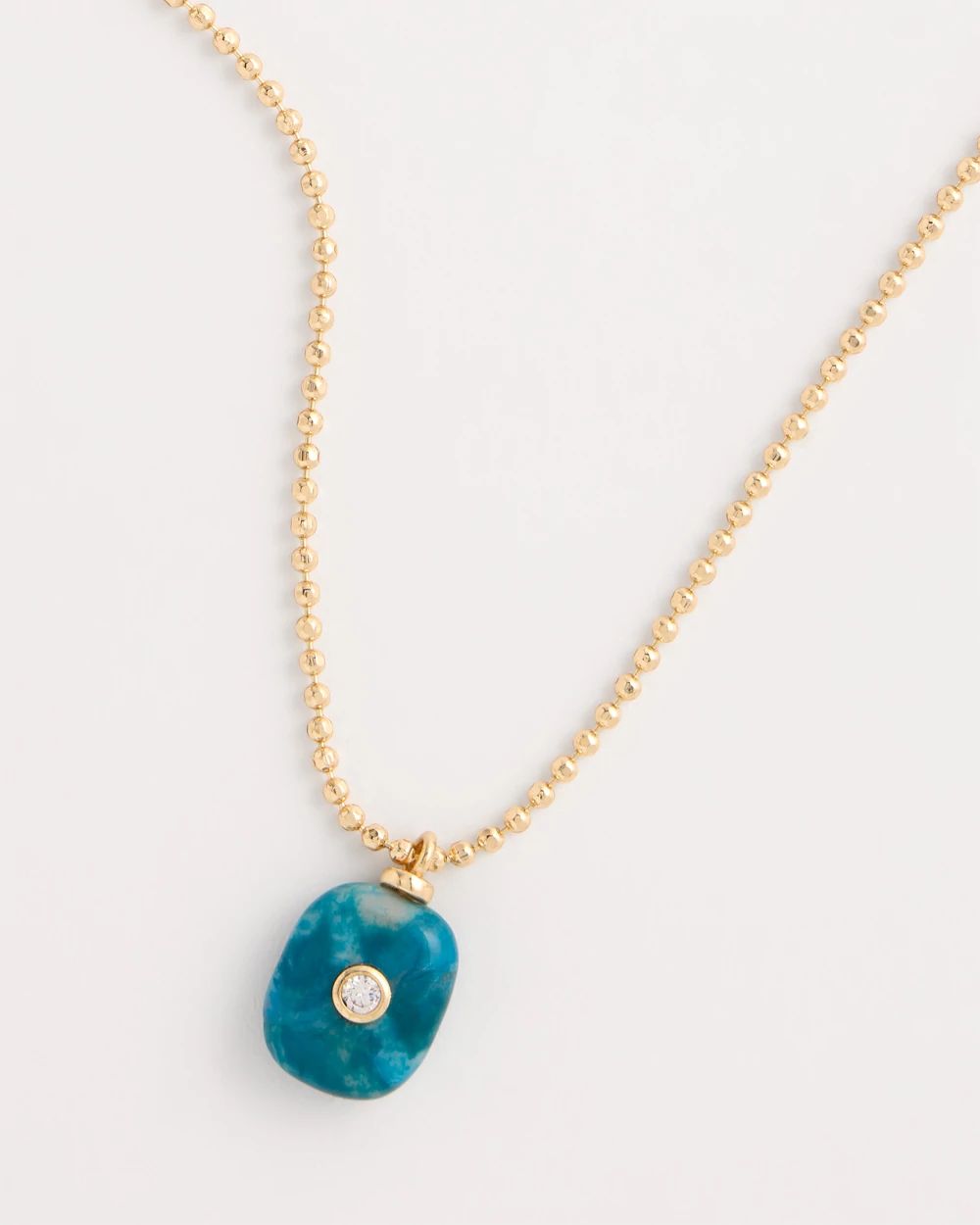 Genuine Jade Stone Pendant Necklace click to view larger image.