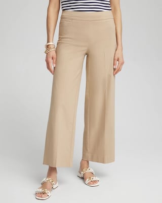 Petite Brigitte Wide Leg Cropped Pants