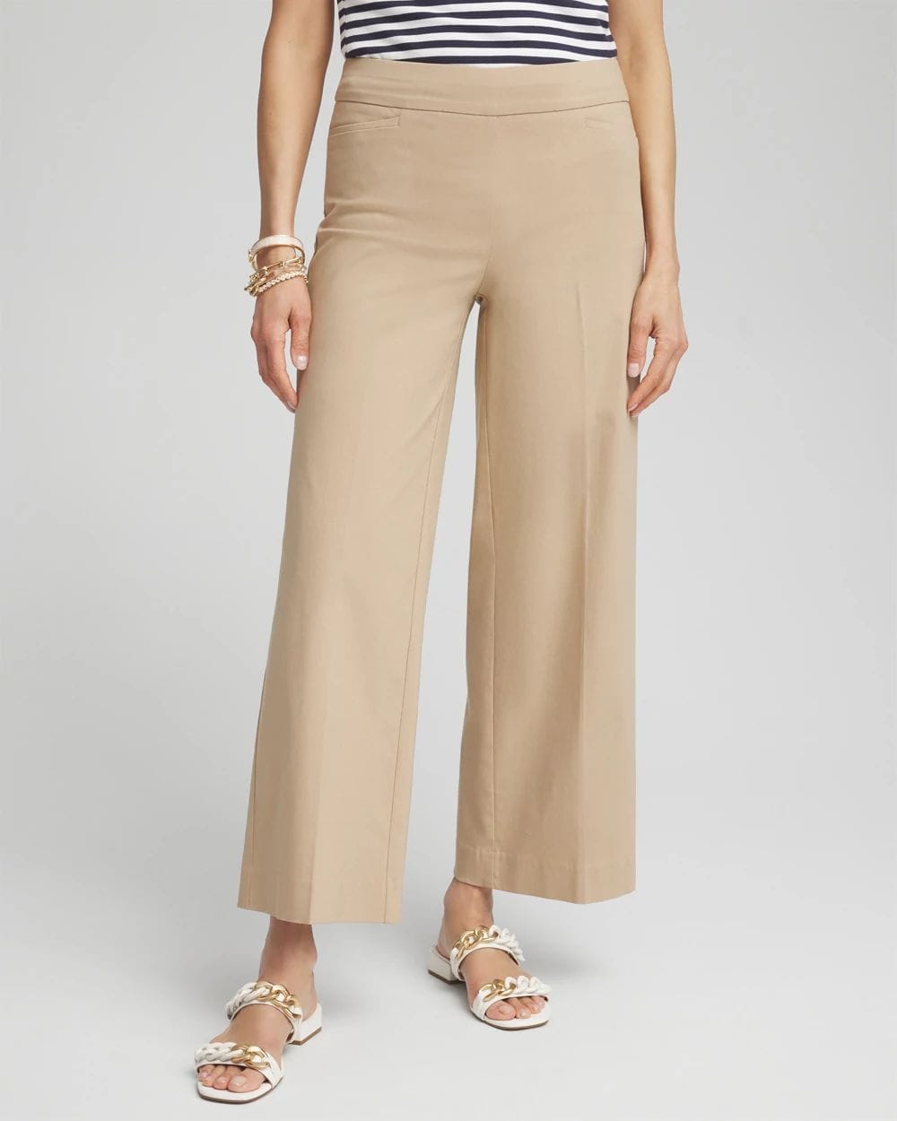 Brigitte™ Pull-On Wide Leg Cropped Pants