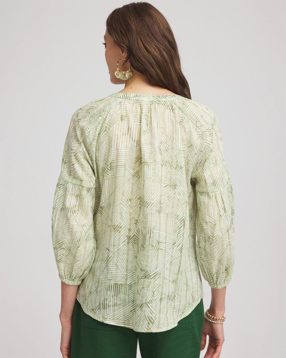 Lurex Stripe Cotton Blouse