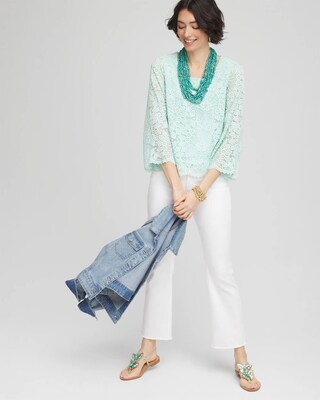 Scalloped Hem Lace Top click to view larger image.