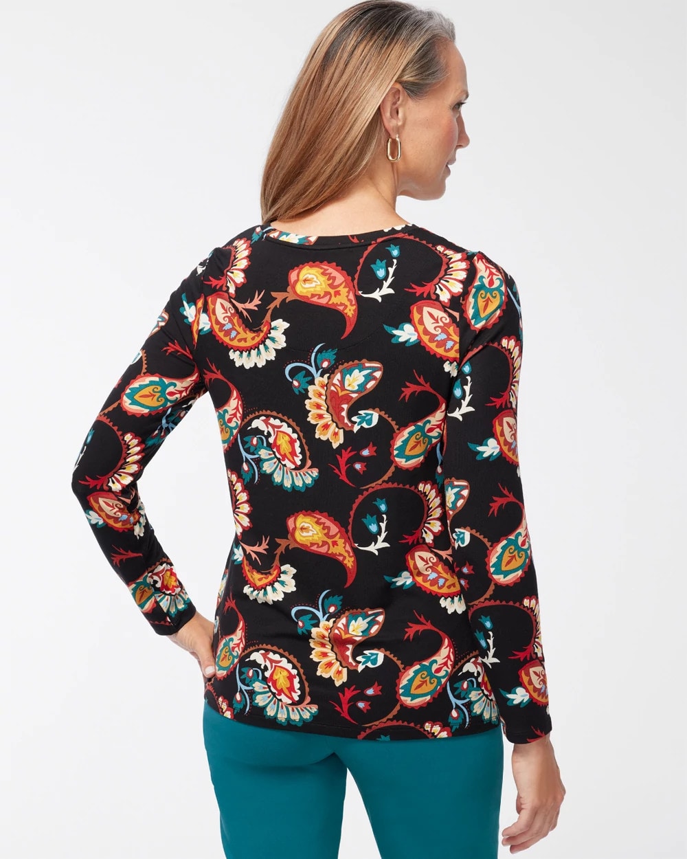 Touch of Cool Multi Paisley Layering Tee