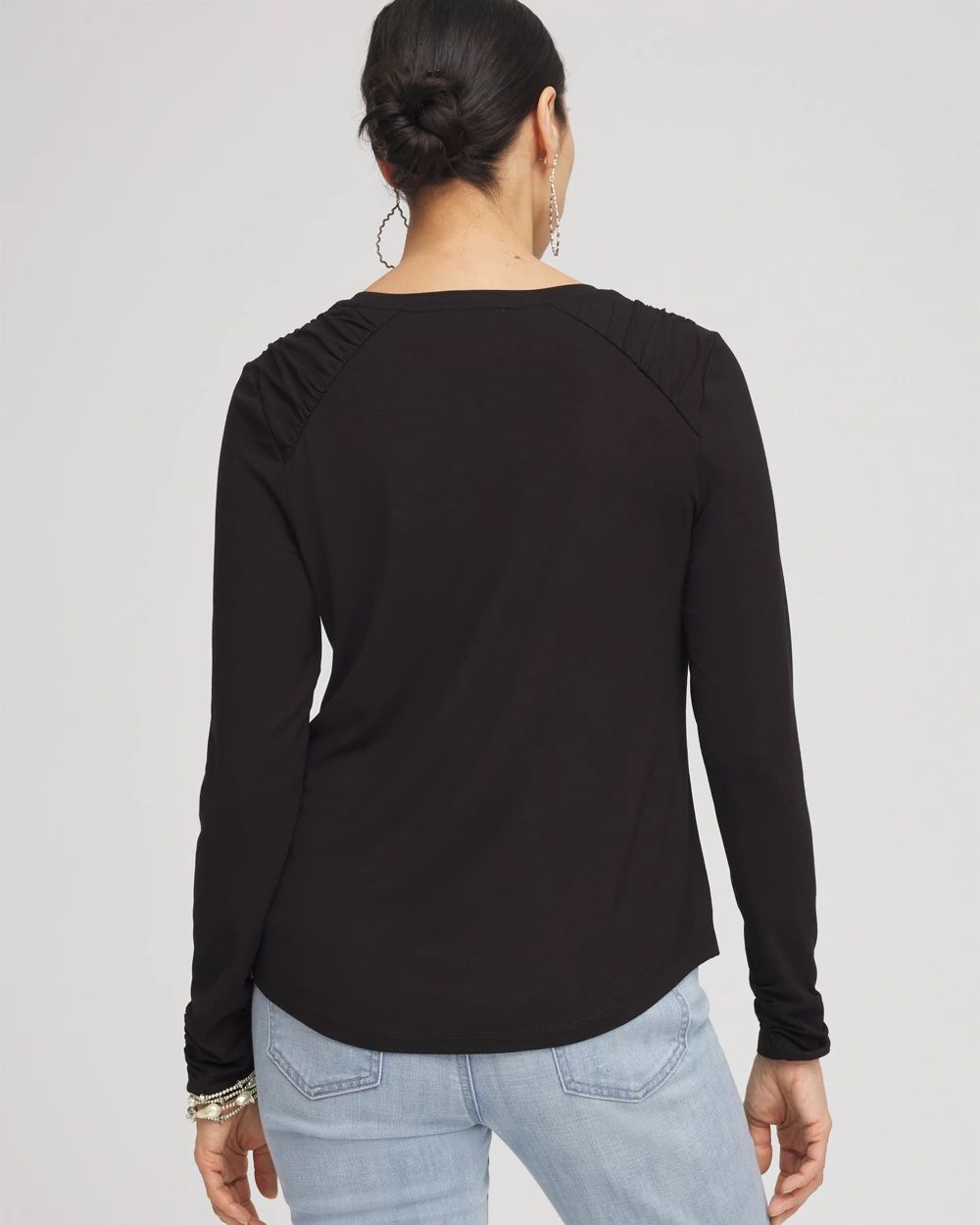 Touch of Cool™ Shirred Shoulder Tee click to view larger image.