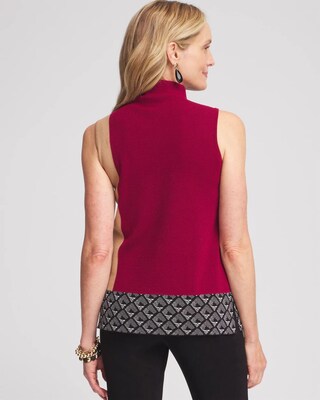 Travelers™ Colorblock Mockneck Sweater Tank click to view larger image.