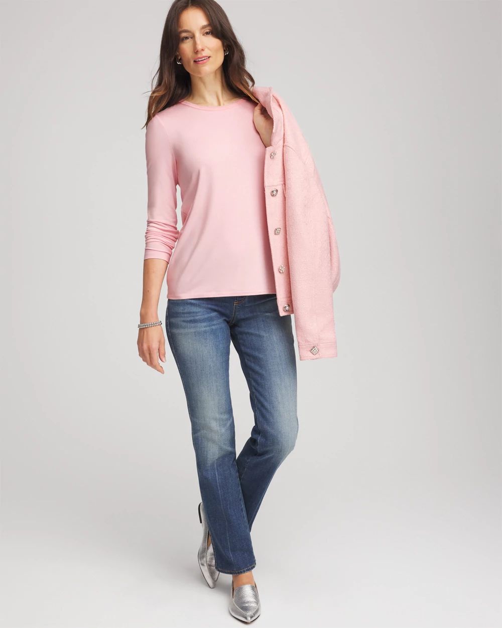 Mesh-Trim Touch of Cool™ Layering Tee click to view larger image.