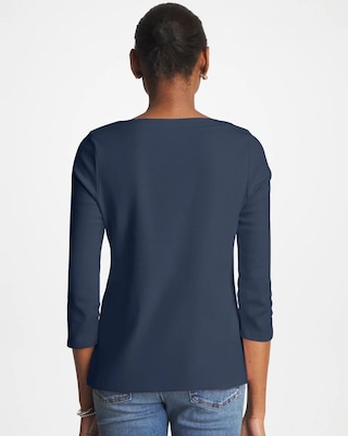 Pima 3/4 Sleeve Tee click to view larger image.