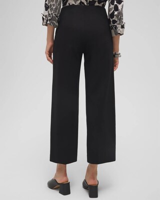 Petite Juliet Ponte Wide Leg Cropped Pants click to view larger image.