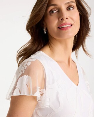 Knit Burnout Floral Dress click to view larger image.