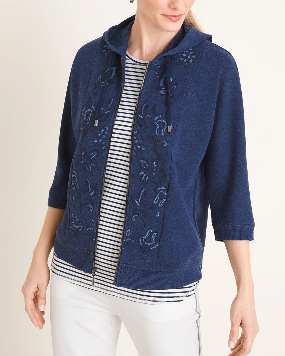 Zenergy Embroidered Indigo Jacket