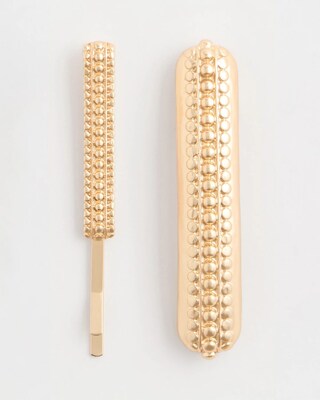 Goldtone Mixed Metal Hair Pin Set