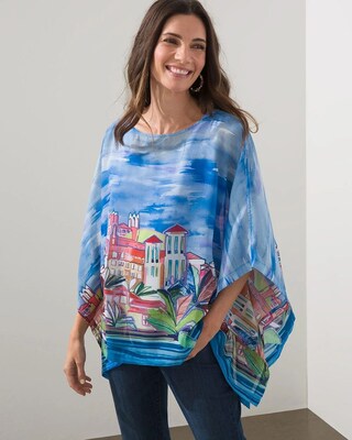 Mediterranean Coast Sheer Poncho