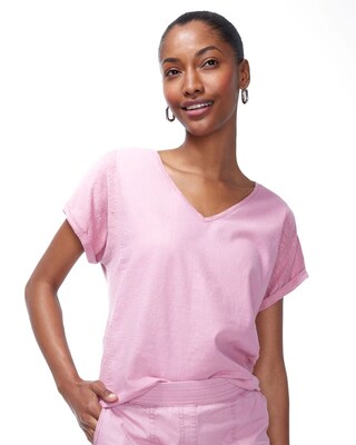 Linen Washed Seamed Tee