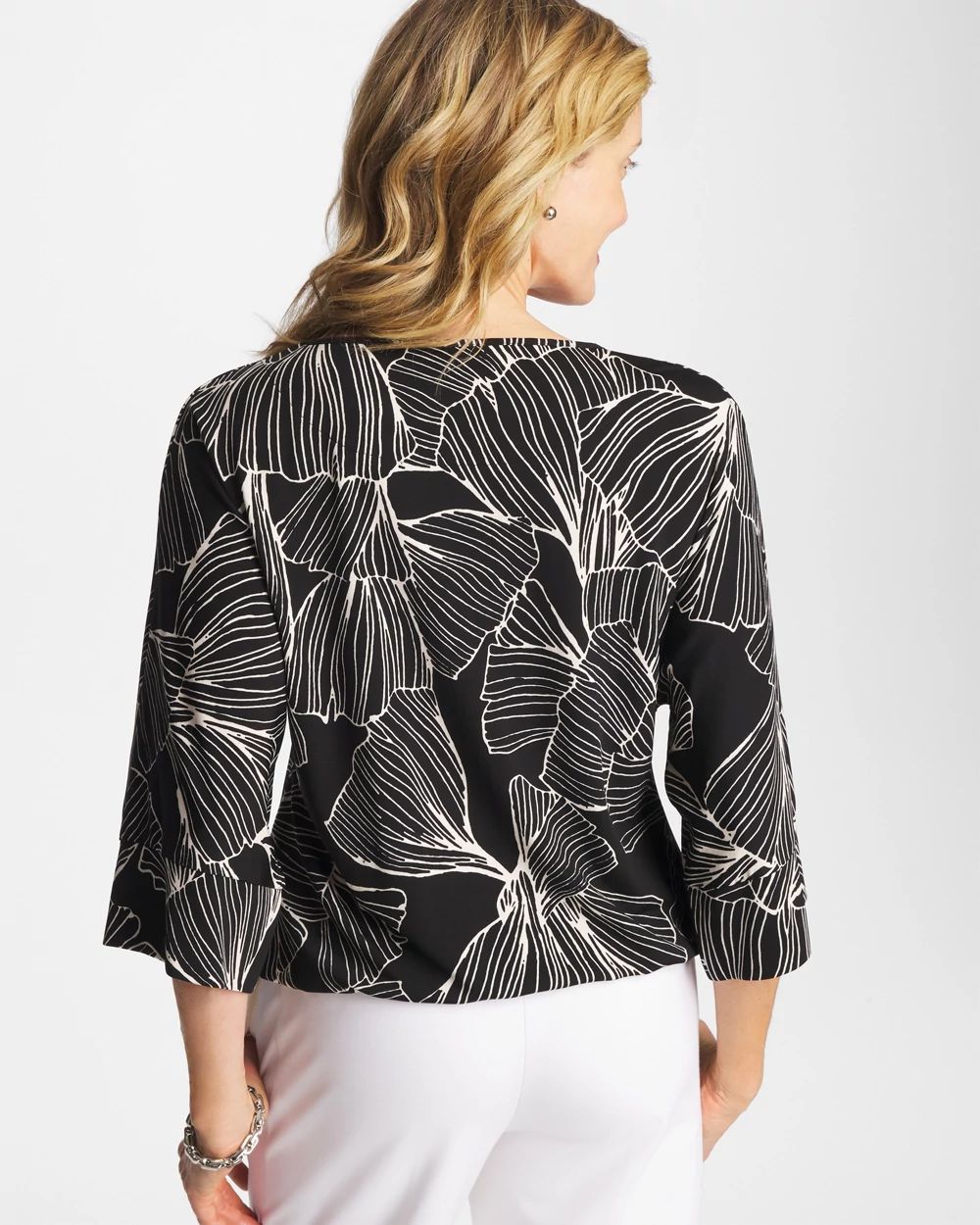 Ginkgo Matte Jersey Bubble Hem Top click to view larger image.