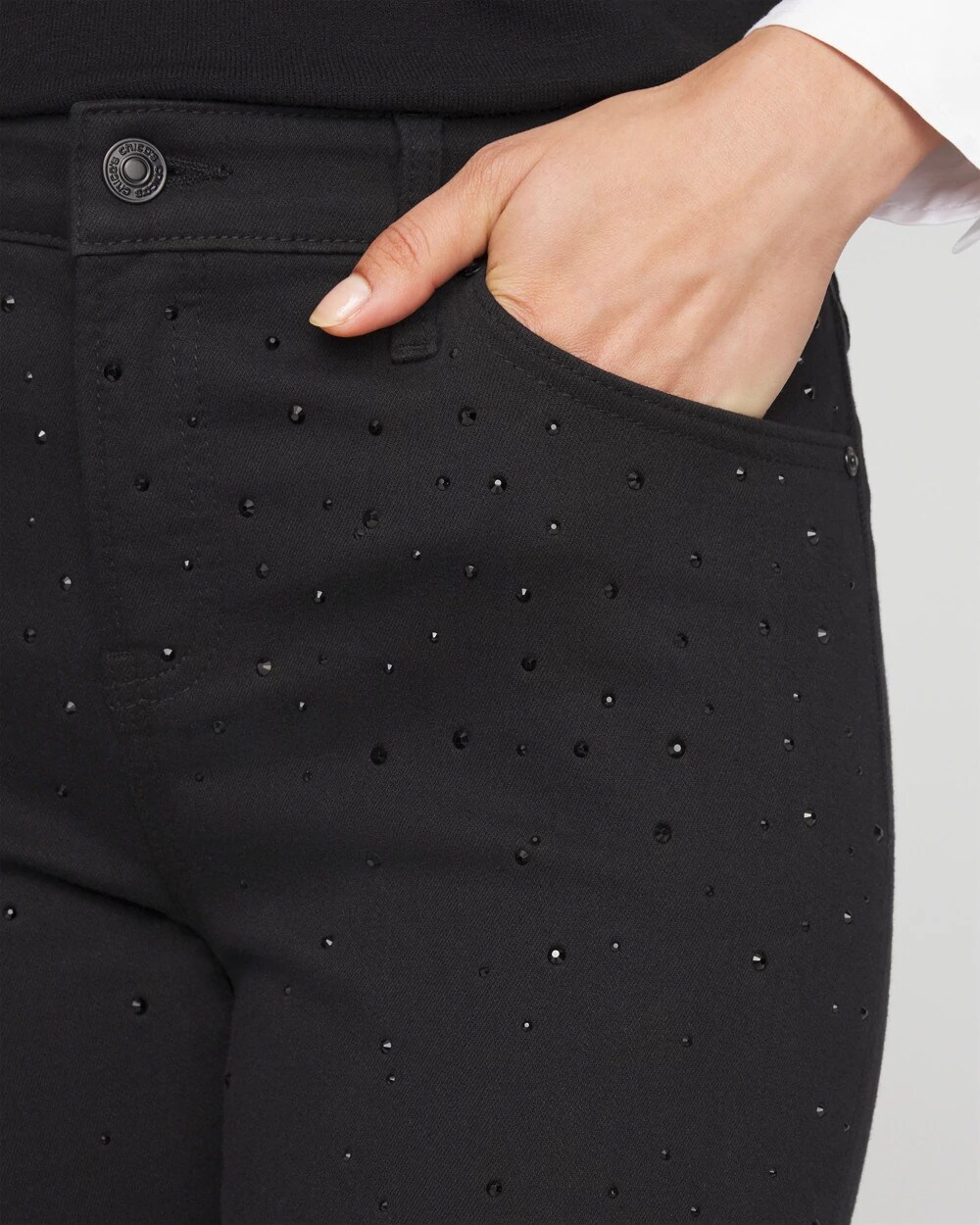 Girlfriend Embellished Flare Jeans