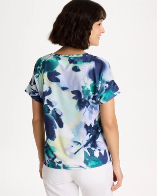 Zenergy® Floral Drop Shoulder Tee click to view larger image.