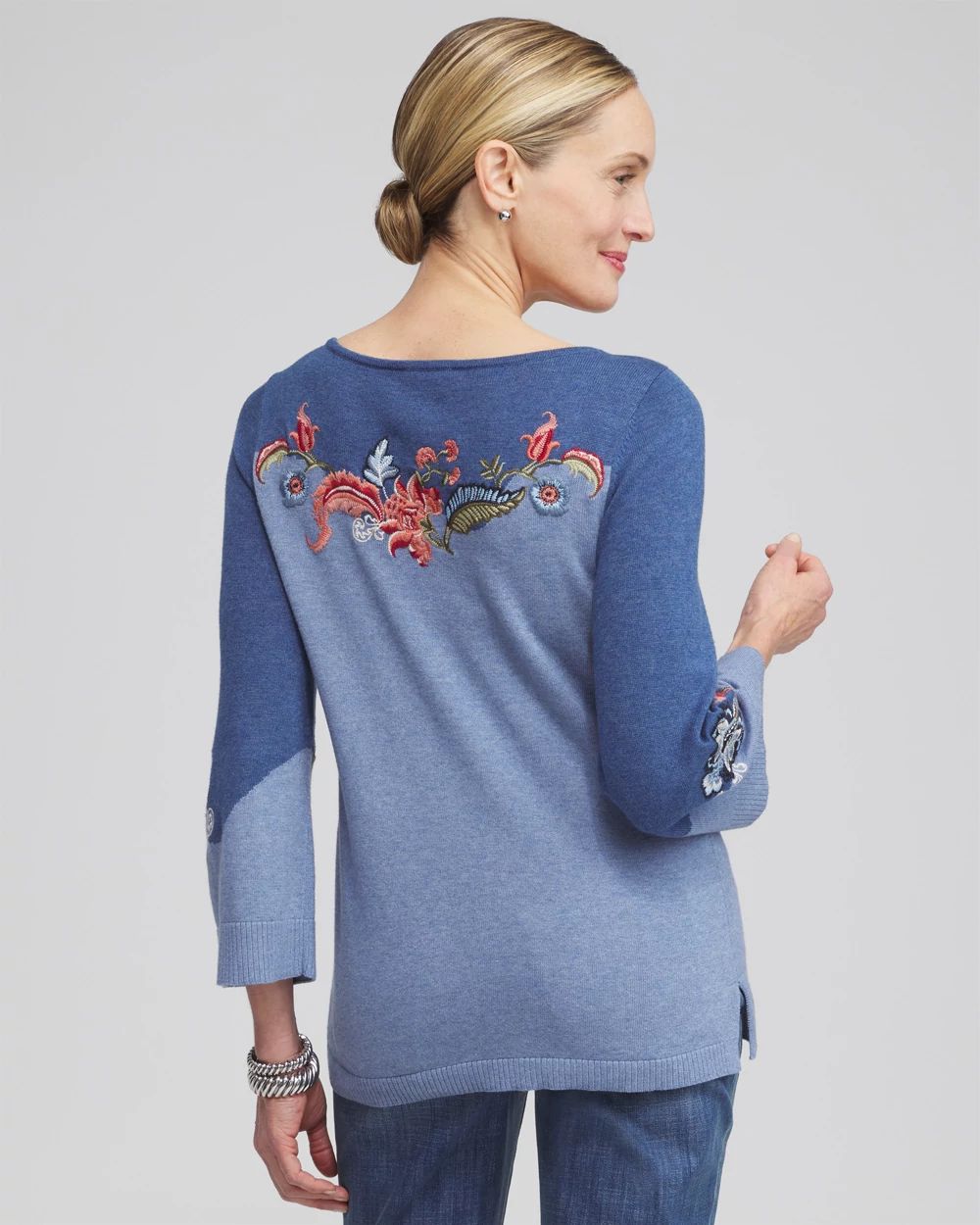 Floral Embroidered Kurta Sweater