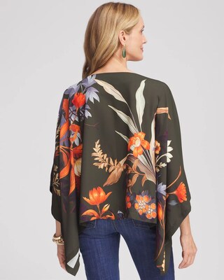 Autumn Floral Poncho