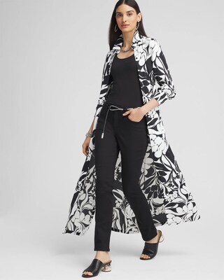 Foliage Maxi Shirt Dress