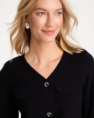 V-Neck Sweater Jacket click to view larger image.