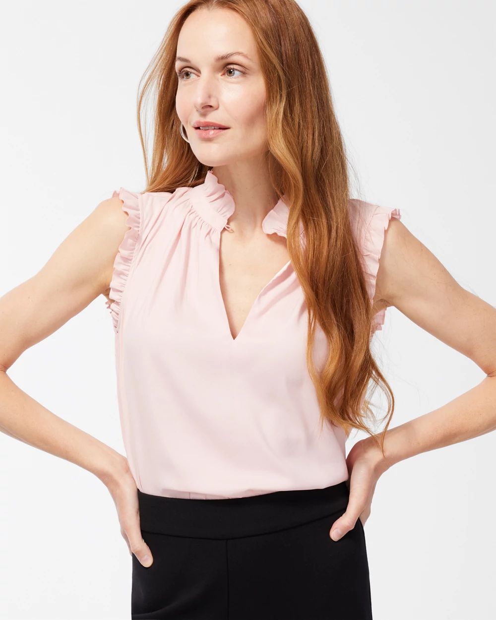 Black Label Ruffle Top