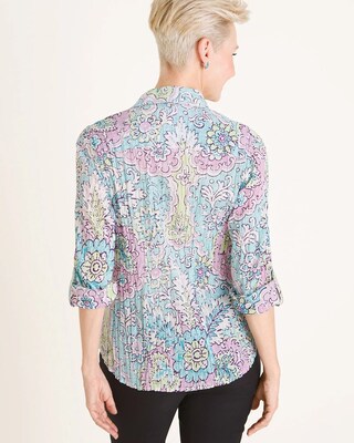CINO for Chico's Floral Crinkle Shirt
