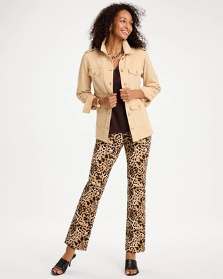 Prestige Cheetah Juliet Straight Ankle Pants