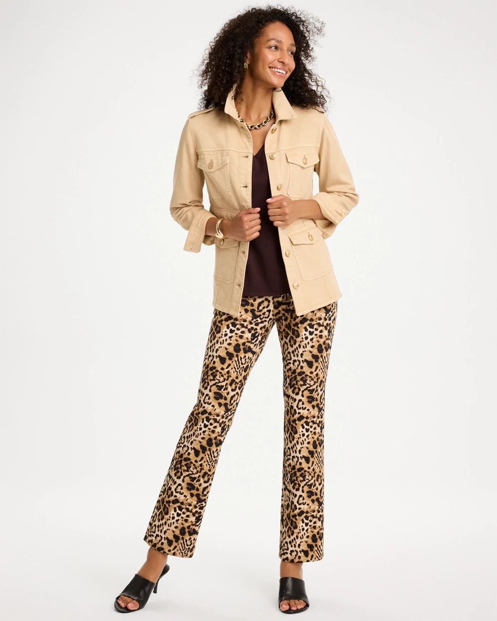 Prestige Cheetah Juliet Straight Ankle Pants