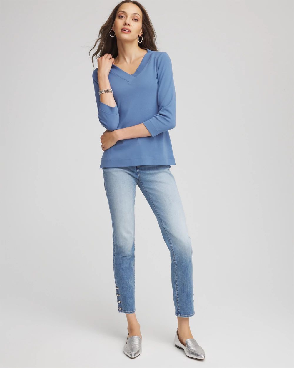 Pima Cotton 3/4 Sleeve Tee
