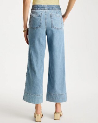 Lightweight Wide-Leg Crop Jeans click to view larger image.