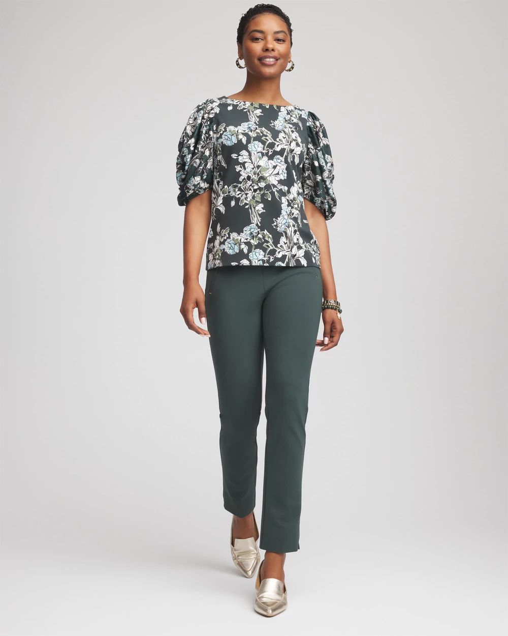 Juliet Slim Trim Detail Ankle Pants click to view larger image.
