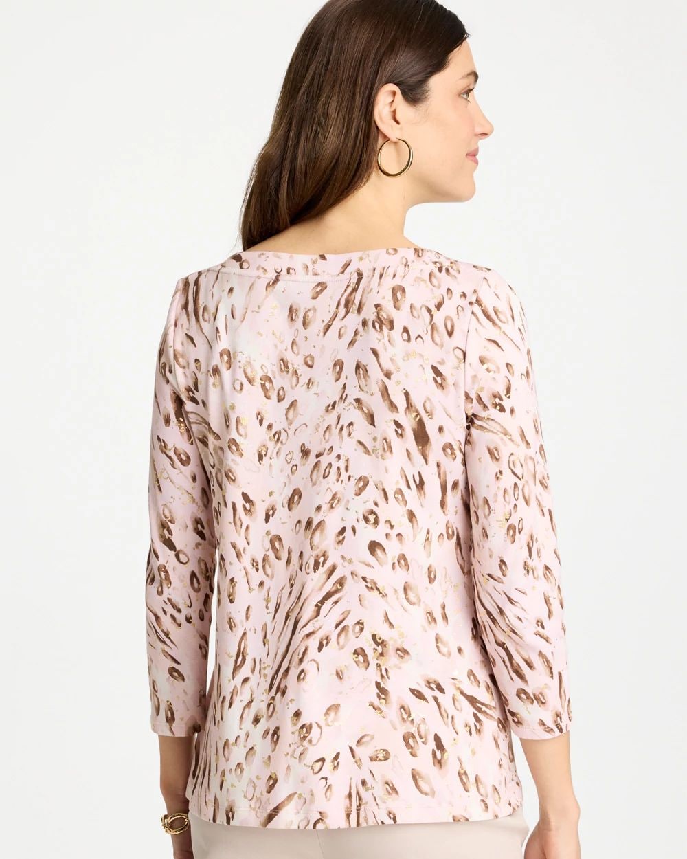 Animal Foiled Pima 3/4 Sleeve Tee click to view larger image.