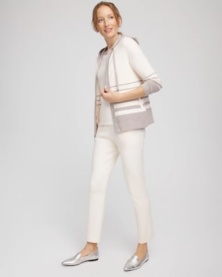 Zenergy® Luxe Metallic Striped Sweater click to view larger image.