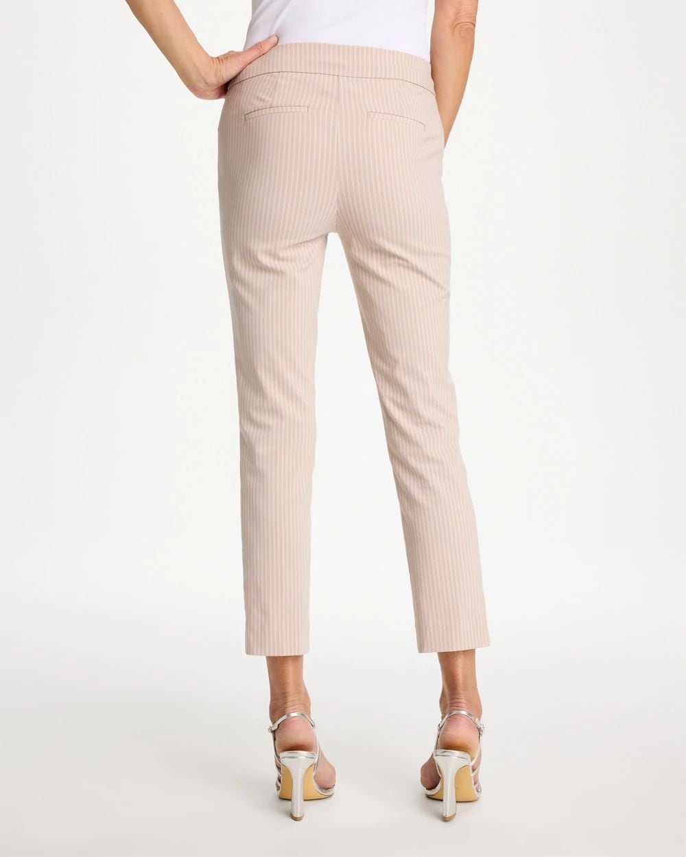 Brigitte™ Slim Twill Stripe Neutral Crop