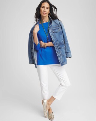 Pima Cotton Square-Neck Tunic click to view larger image.