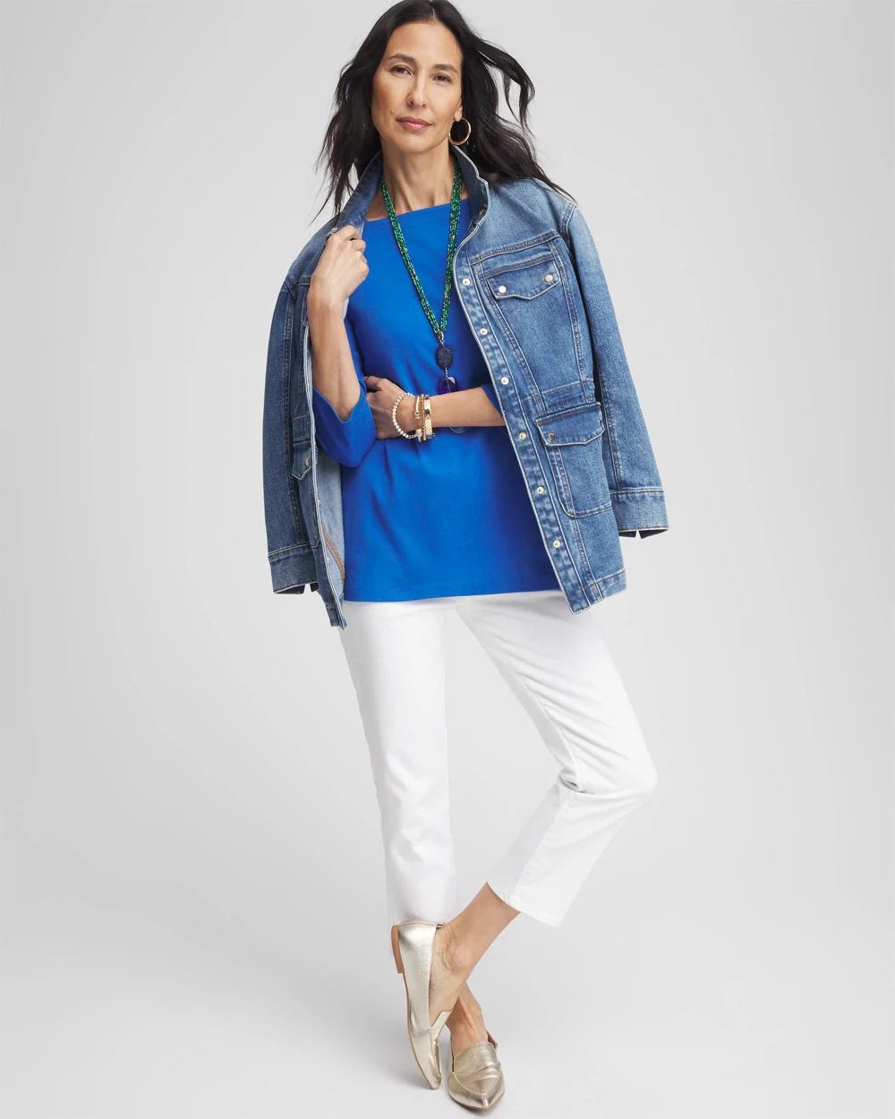 Pima Cotton Square-Neck Tunic