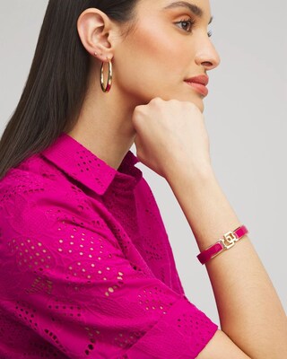 Magenta Chico's Click Bangle