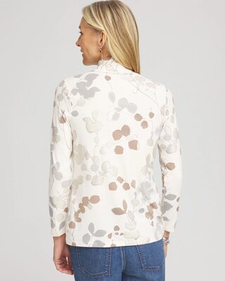 Touch of Cool™ Foil Sprigs Mock Neck Layering Tee click to view larger image.