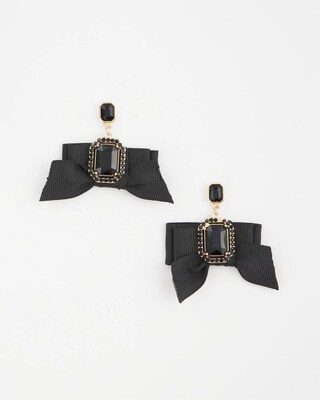 No Droop® Black Bow Earrings
