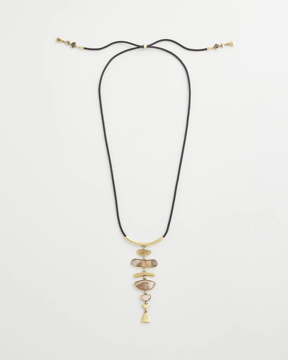 Adjustable Lip Shell Pendant Necklace click to view larger image.