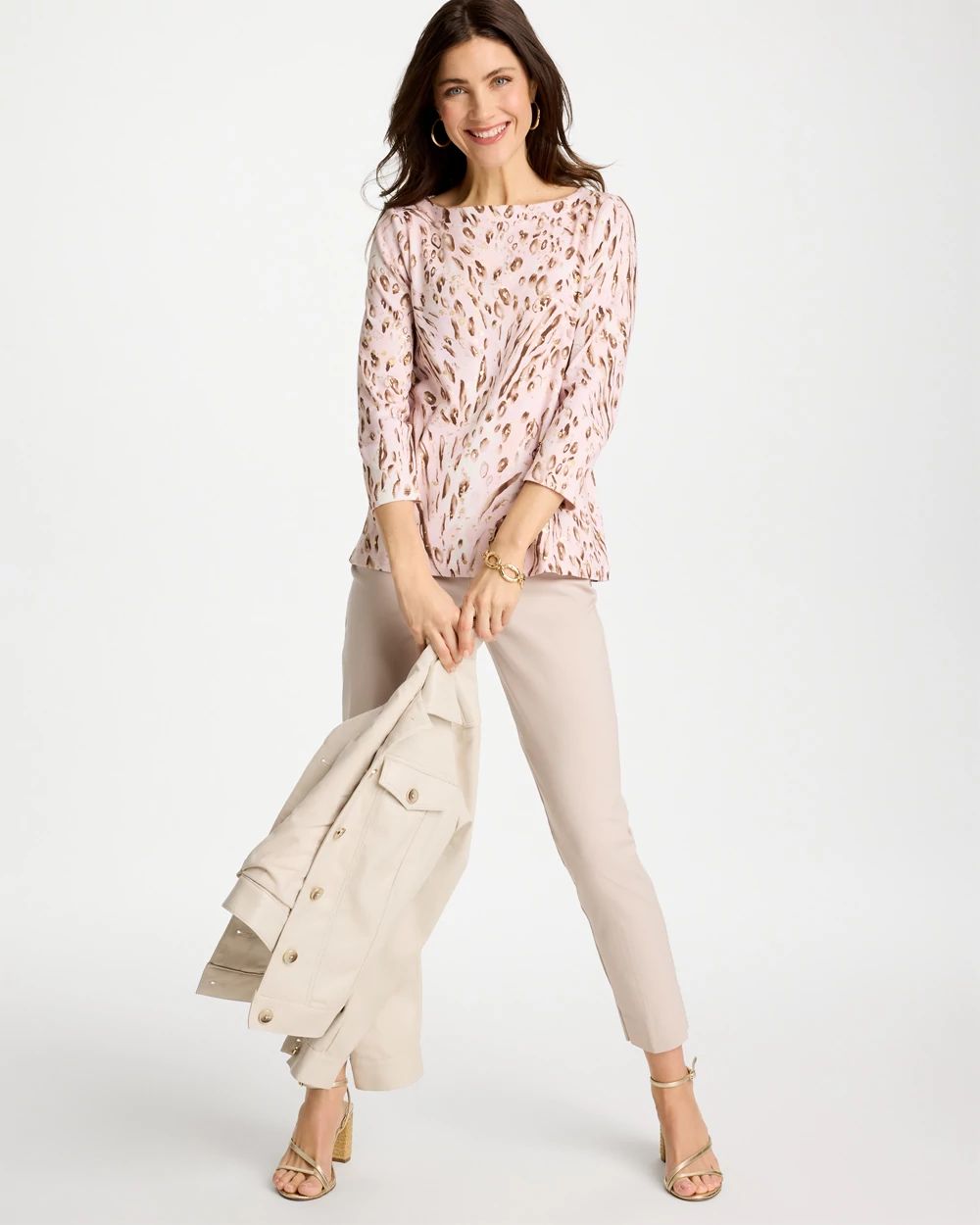 Animal Foiled Pima 3/4 Sleeve Tee