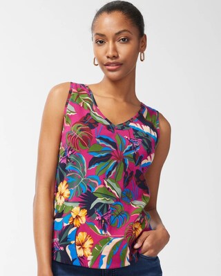 Jungle Print Everyday Button Tank