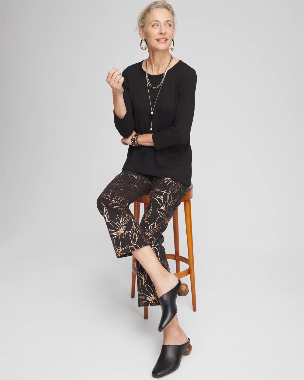 3/4 Sleeve Overlap Tunic