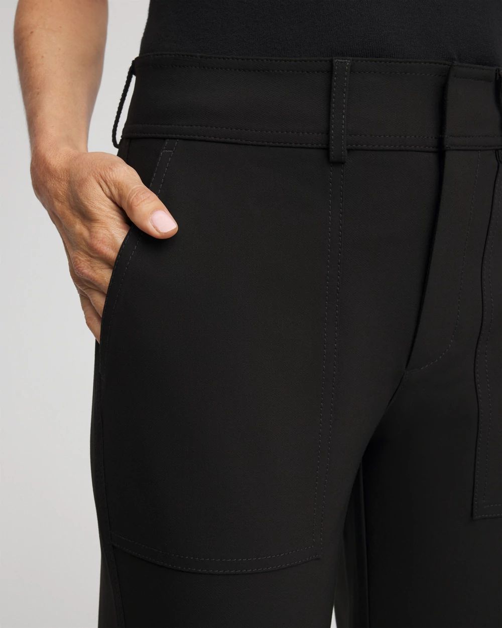 Bi-Stretch Straight Cropped Ankle Pants click to view larger image.