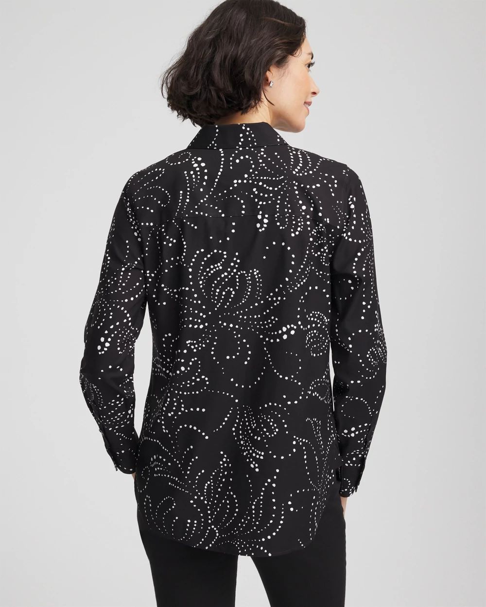 No Iron™ Findot Print Sateen Shirt