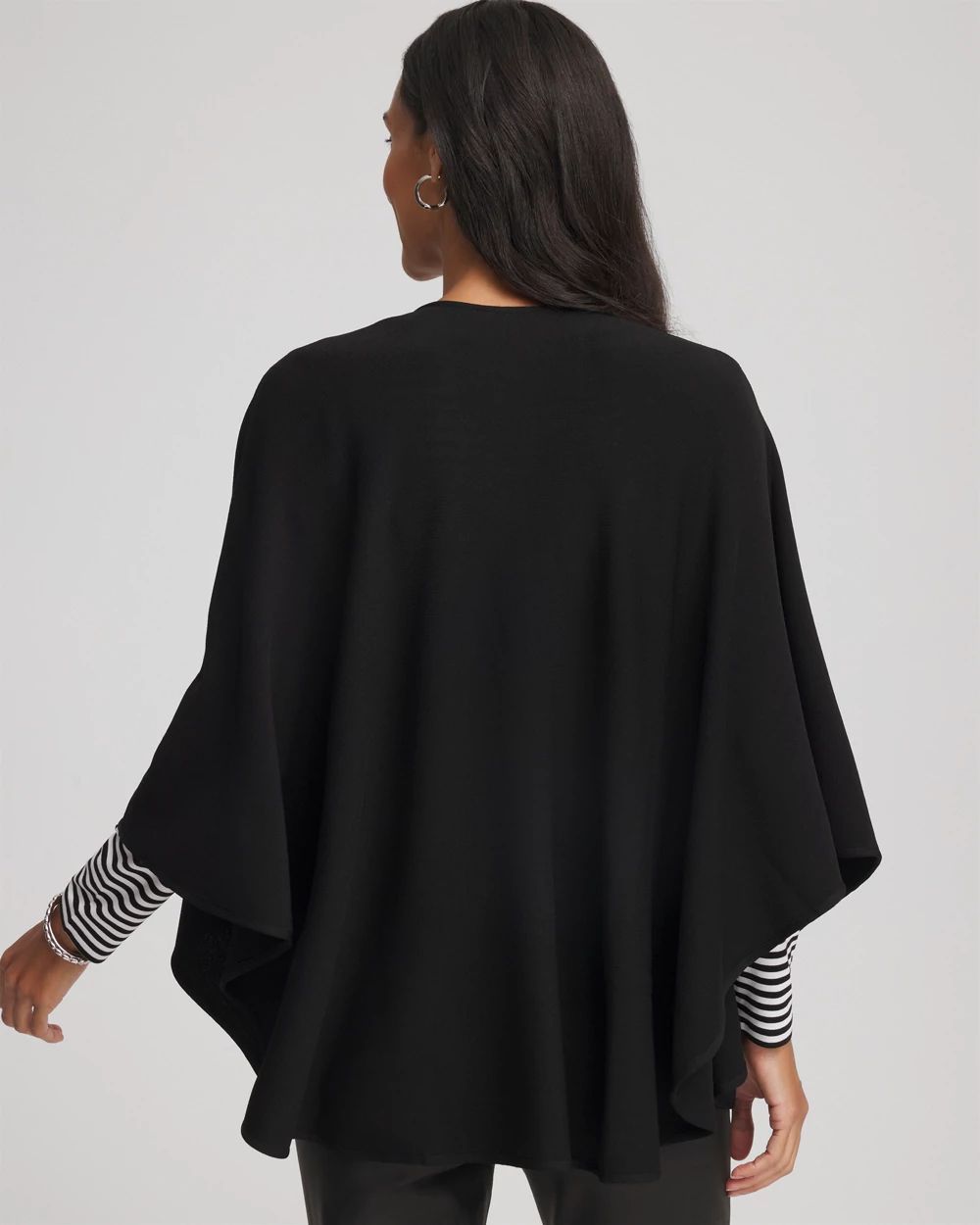 Crepe Open-Front Ruana