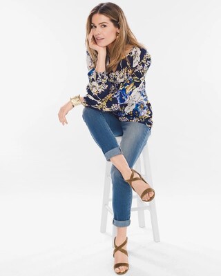 Primavera Floral Peasant Top