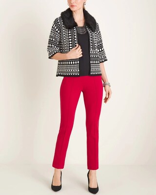 Convertible Faux-Fur Collar Cardigan