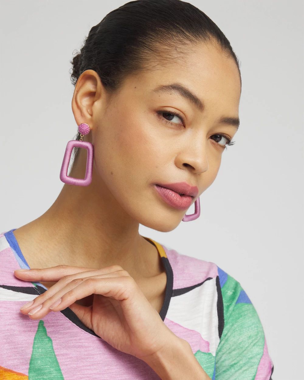 No Droop™ Purple Square Hoops