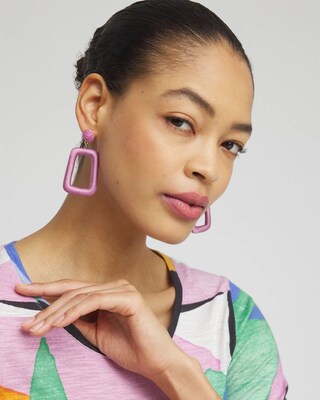 No Droop™ Purple Square Hoops